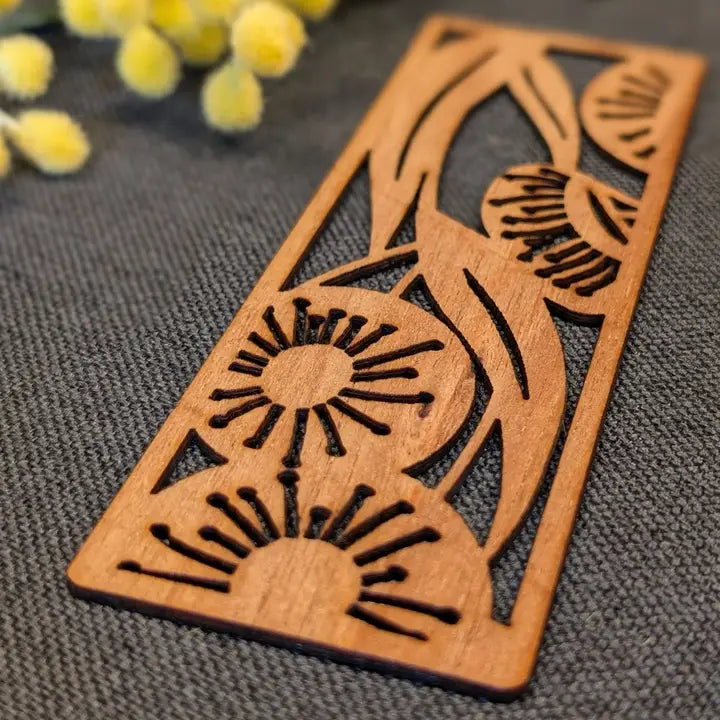 STRAYA ART- Flowering Bluegum- Wooden Bookmark