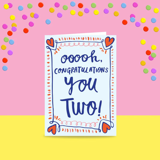 ABLE & GAME- Congratulations You Two- Blank Greeting Cards