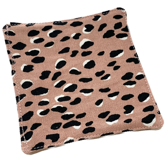 MAKIN' WHOOPEE- SINGLE FABRIC COASTERS- Pink Leopard