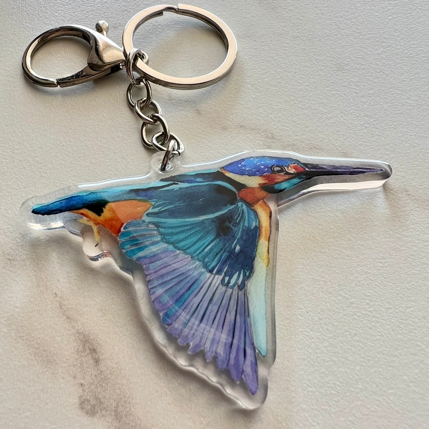 ESZTER'S CREATIONS - "Kingfisher" Acrylic Keychain
