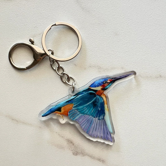 ESZTER'S CREATIONS - "Kingfisher" Acrylic Keychain
