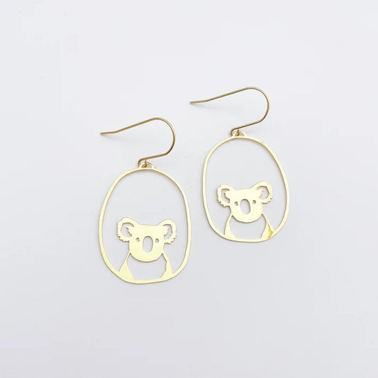 DENZ & CO- Midi Koala in Gold - DANGLE EARRINGS