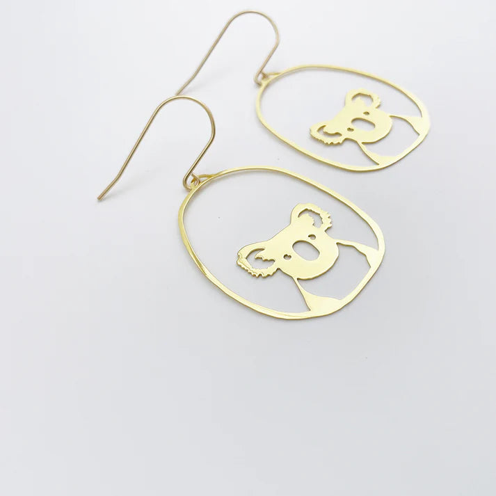 DENZ & CO- Midi Koala in Gold - DANGLE EARRINGS