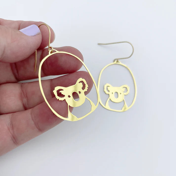 DENZ & CO- Midi Koala in Gold - DANGLE EARRINGS