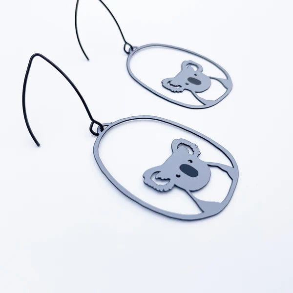 DENZ & CO- Midi Koala in Grey - DANGLE EARRINGS