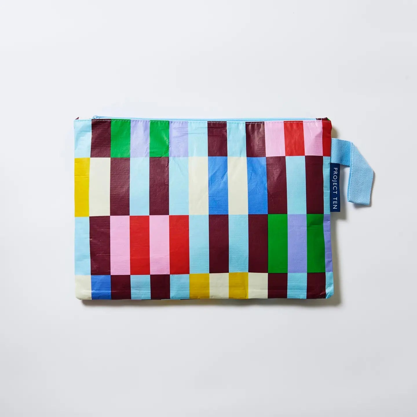 PROJECT TEN - "Multi Stripe"- LARGE Zip Pouch