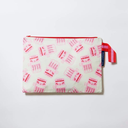 PROJECT TEN - "Sardine"- LARGE Zip Pouch
