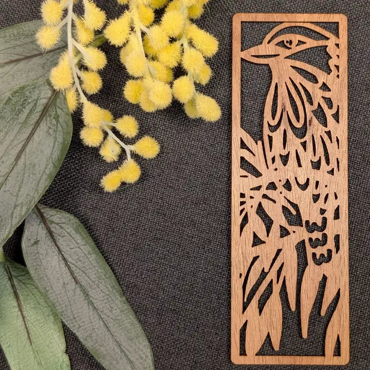 STRAYA ART- Kookaburra- Wooden Bookmark