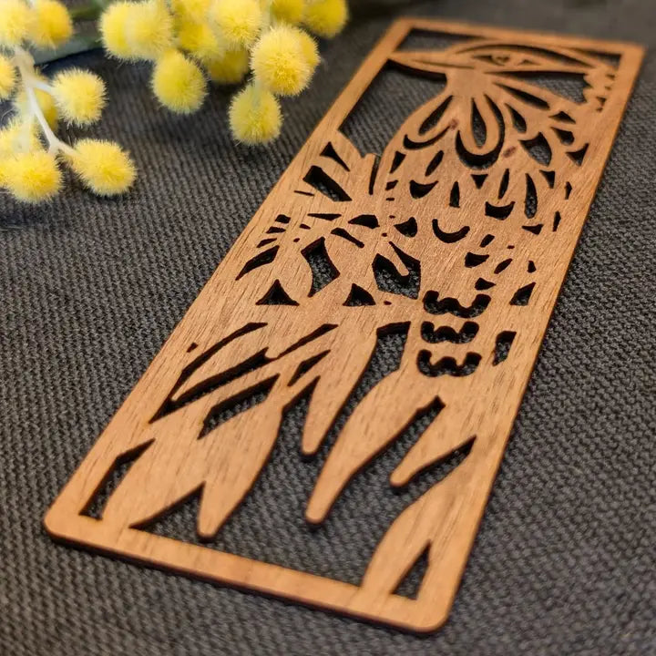 STRAYA ART- Kookaburra- Wooden Bookmark