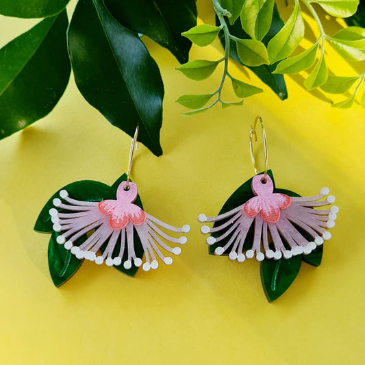 WAHBOO- Lilly Pilly Flower Dangle Earrings