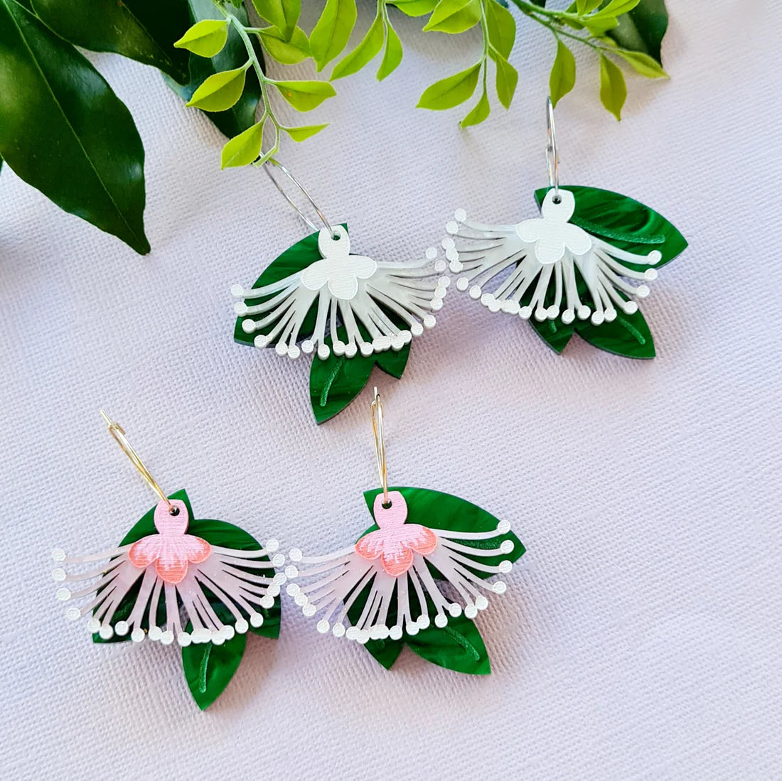 WAHBOO- Lilly Pilly Flower Dangle Earrings