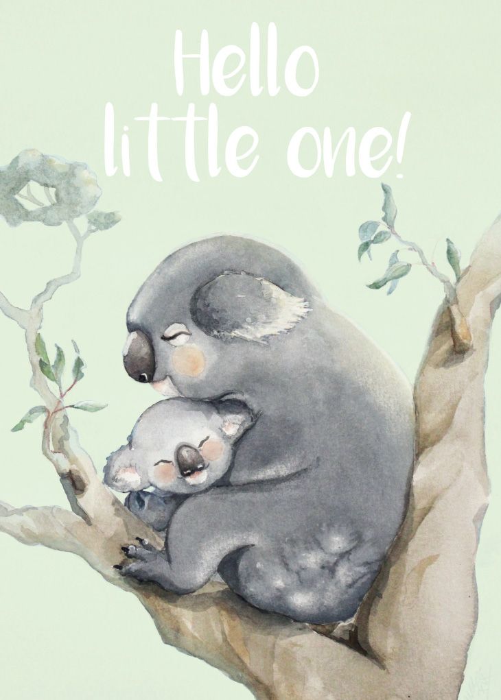 NUOVO - "Welcome Baby" Koala GREETING CARD