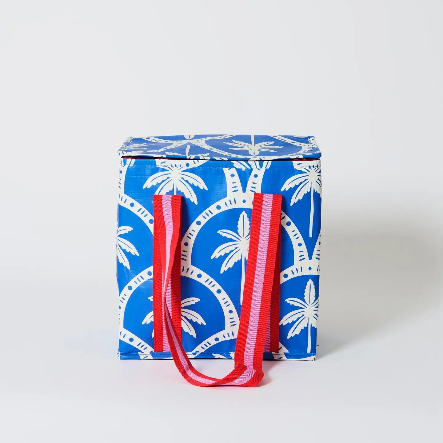 PROJECT TEN - "Blue Palm" MEDIUM INSULATED TOTE/SHOPPER BAG