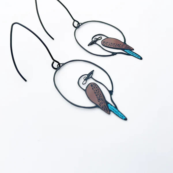 DENZ & CO- Mini Kookaburra earrings in Colour- DANGLE EARRINGS