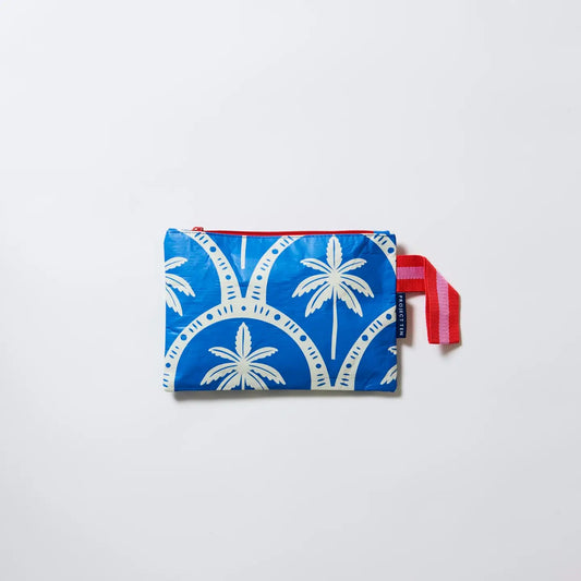 PROJECT TEN - "Blue Palm" MINI Zip Pouch