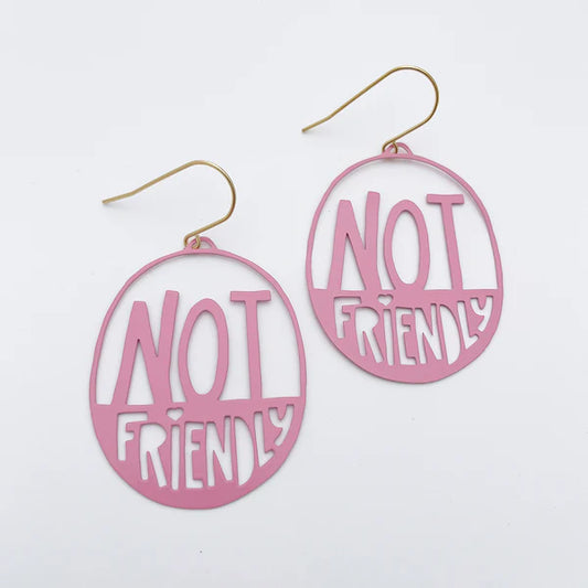 DENZ & CO- Not Friendly in Pink- DANGLE EARRINGS