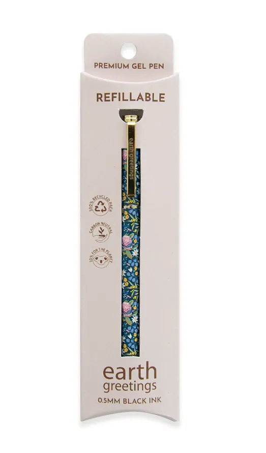 EARTH GREETINGS- Premium Refillable Metal Roller Pen - Bushwalk - Jayne Branchflower