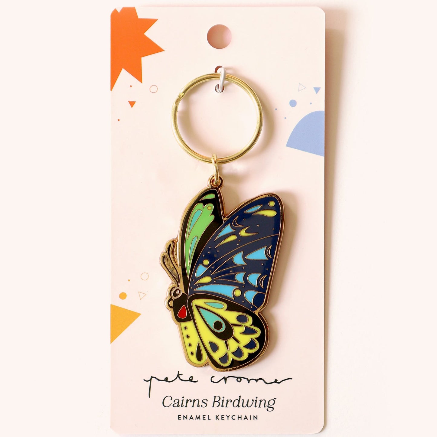 PETE CROMER - Cairns Birdwing Butterfly Enamel Keychain