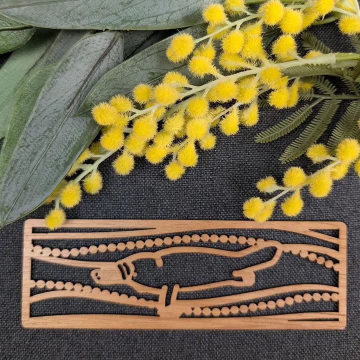 STRAYA ART- Platypus Swimming - Wooden Bookmark
