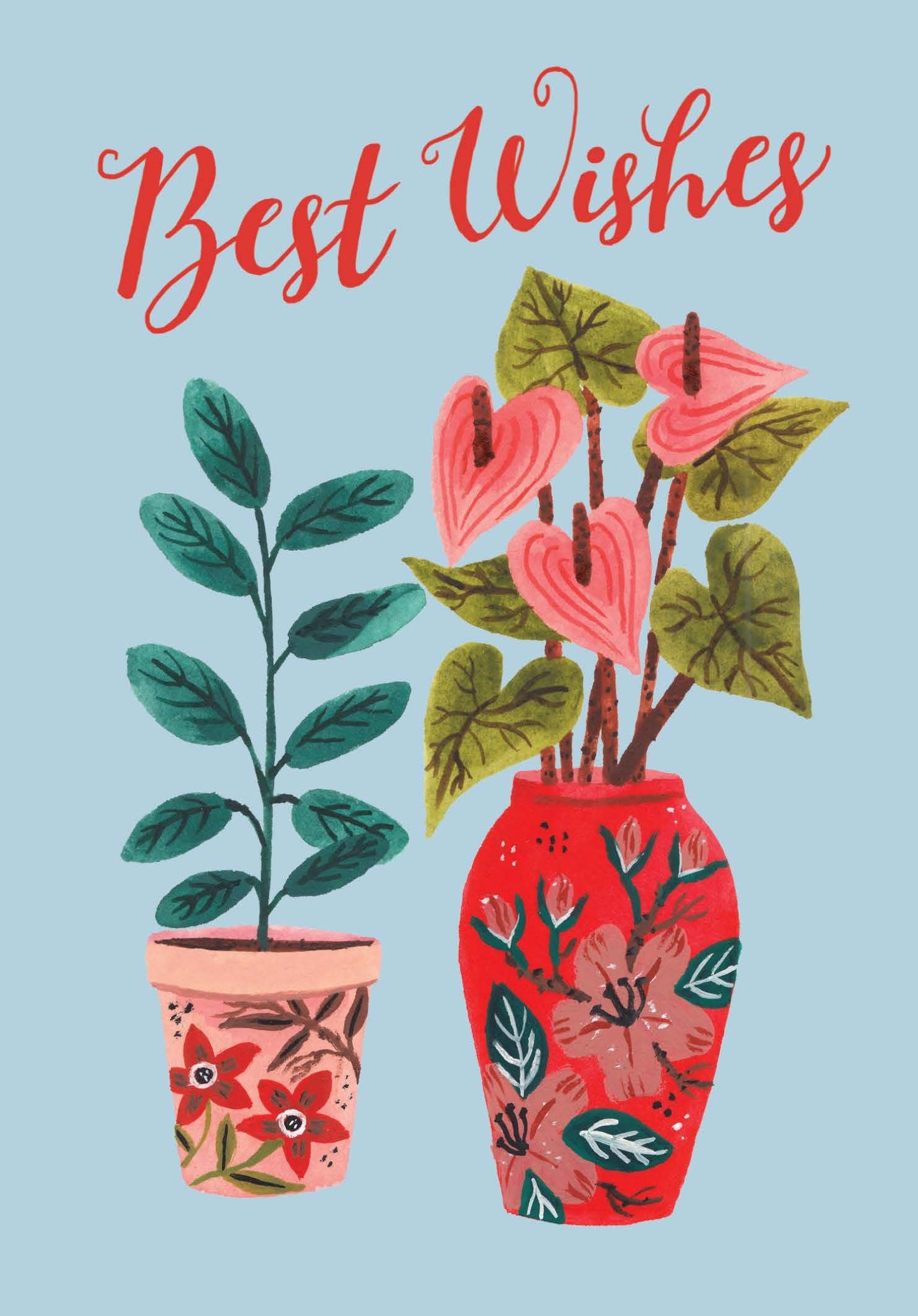 NUOVO - "BEST WISHES" VASES GREETING CARD