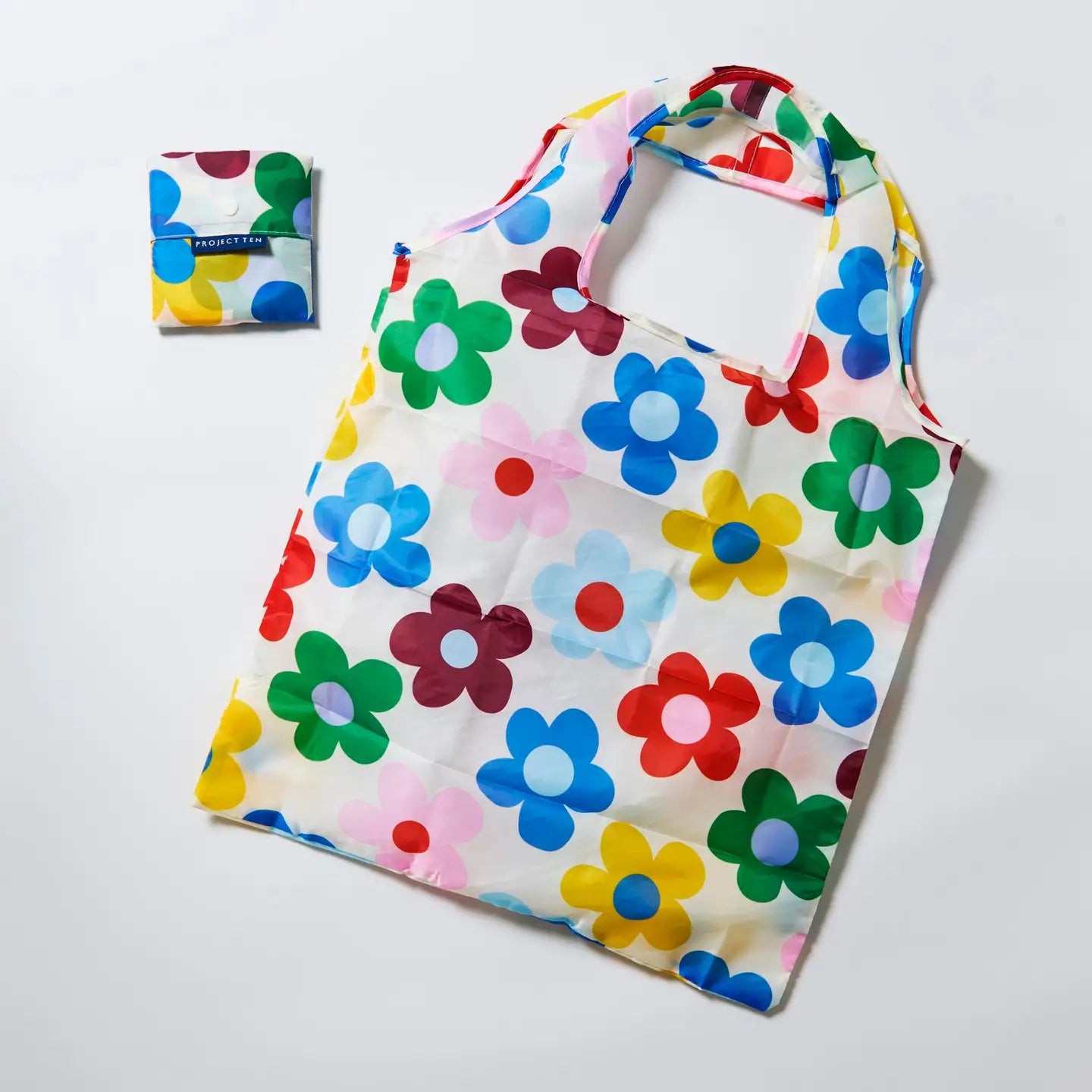 PROJECT TEN - "Sunny Floral" Folding Pocket Shopper