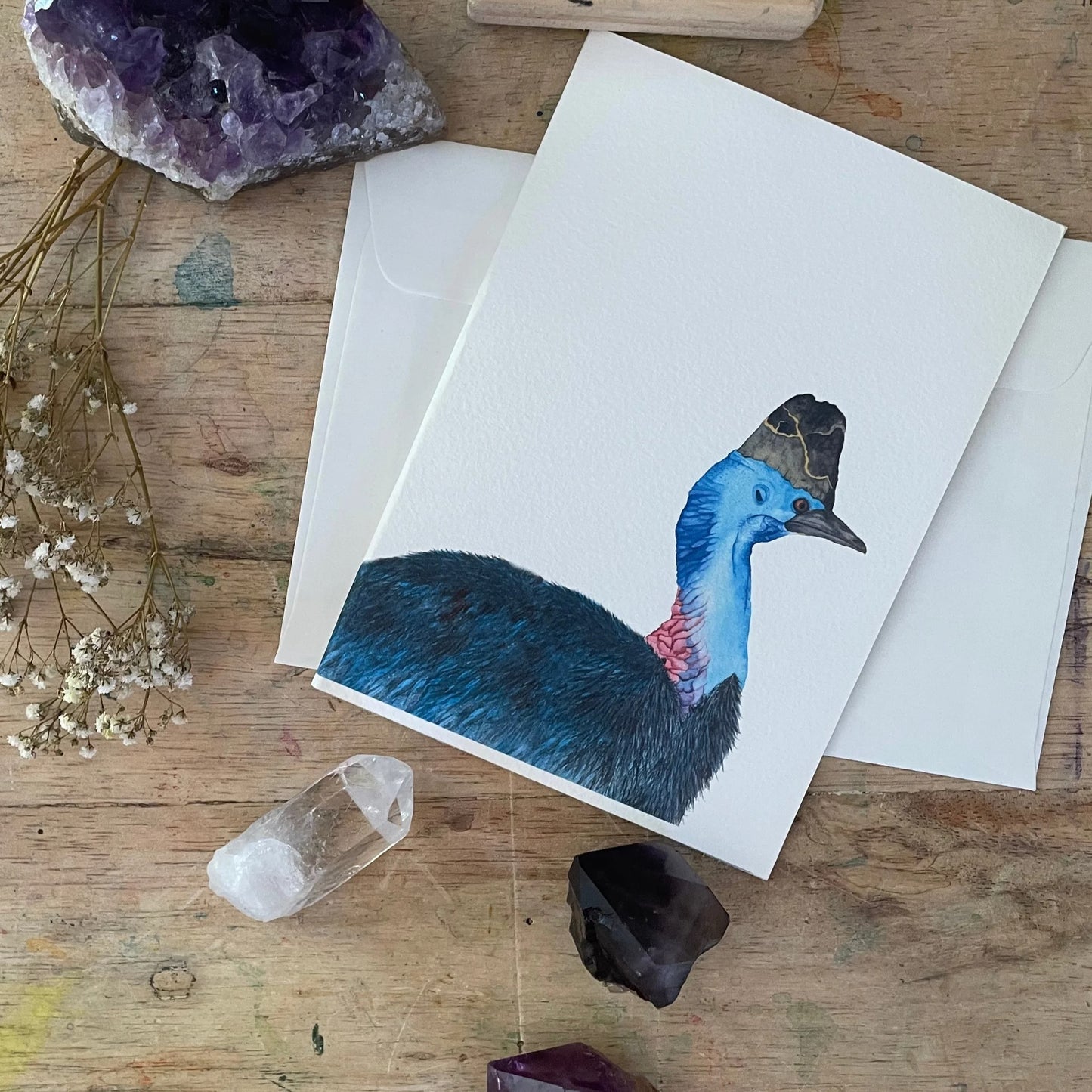 Shanna Trees Creations- Cassowary Head Regular Greeting Card