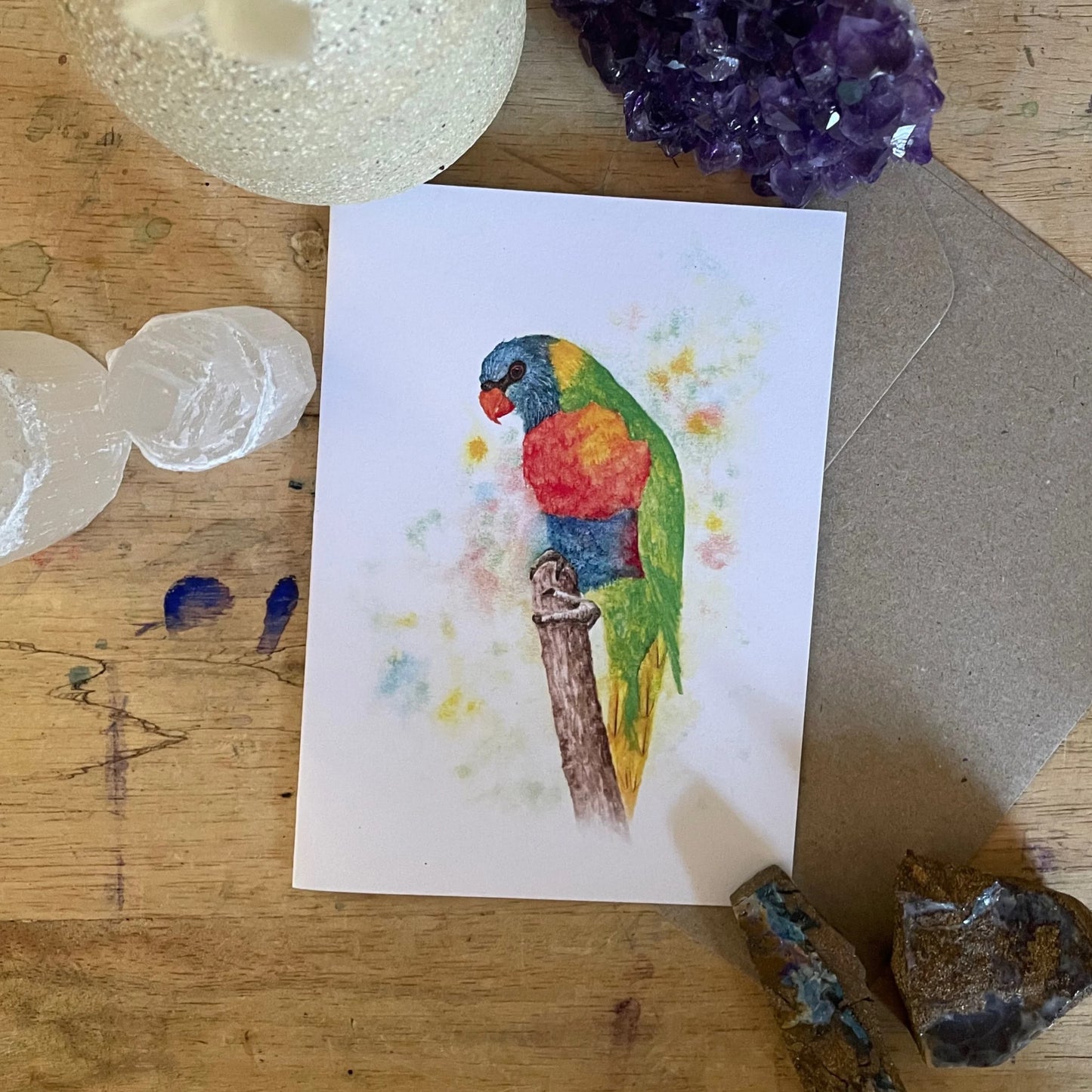 Shanna Trees Creations- Rainbow Lorikeet Regular Greeting Card