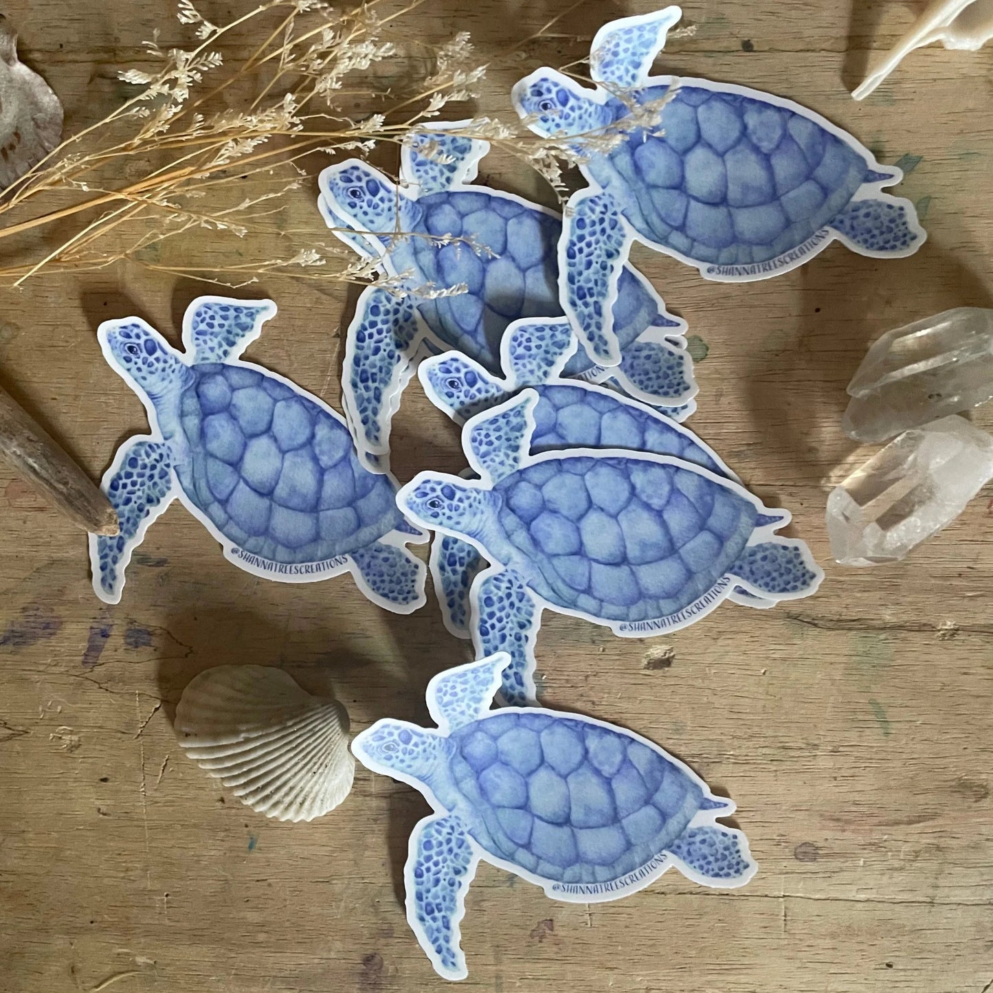 Shanna Trees Creations- Loggerhead Turtle Medium Sticker