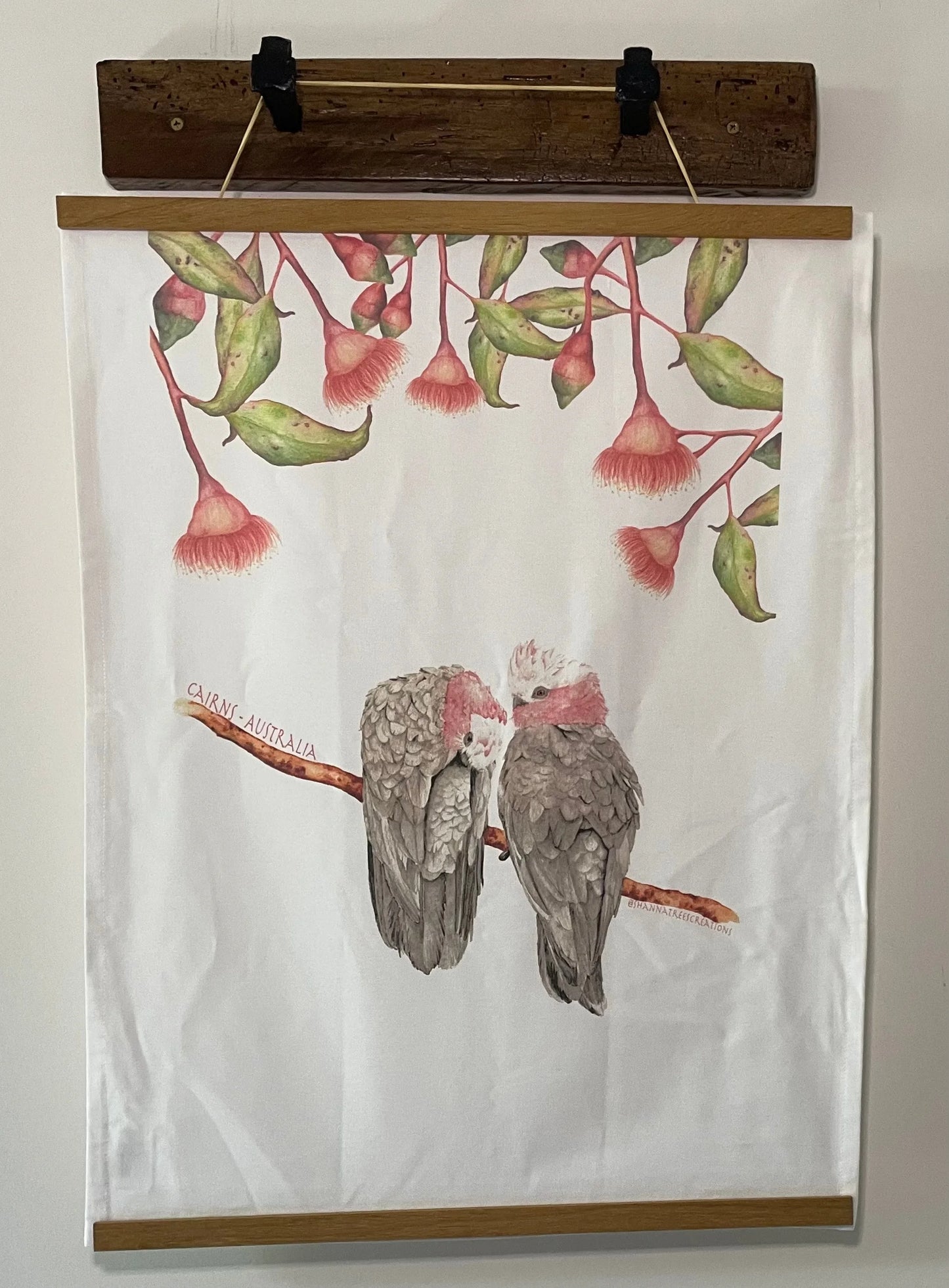 Shanna Trees Creations- "Galahs" Cotton Tea Towel