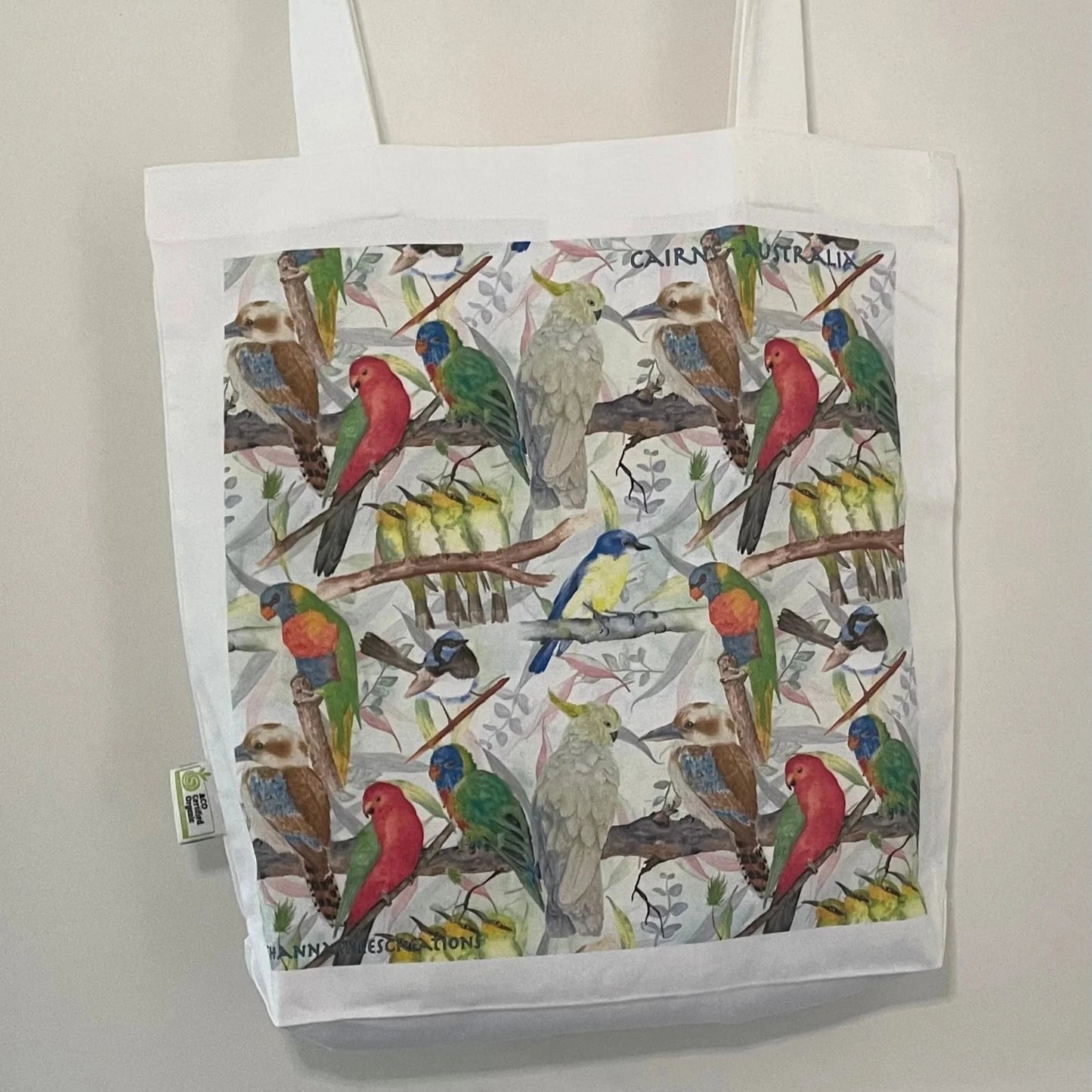 Shanna Trees Creations- "Mixed Birds" Cotton Tote Bag