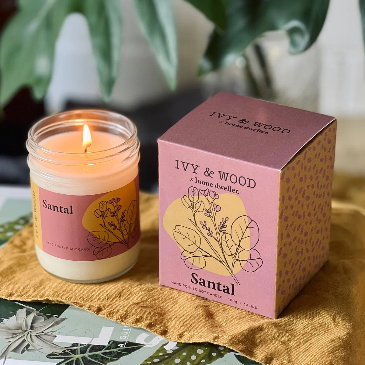 IVY & WOOD - Santal Scented Candle 'Homebody' Collection