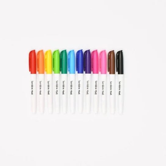 SCRIBBLE MAT- Pack of 12 Scribble Mat Pens- Loose