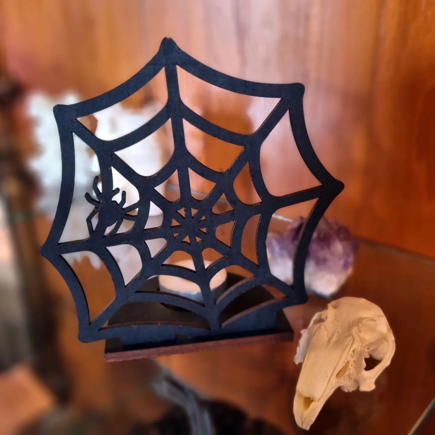 YISKA Spider Web Tea Light Holder