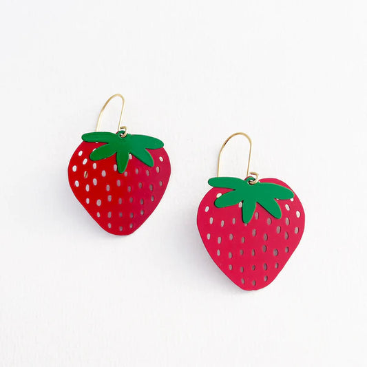 DENZ & CO- Strawberries - DANGLE EARRINGS