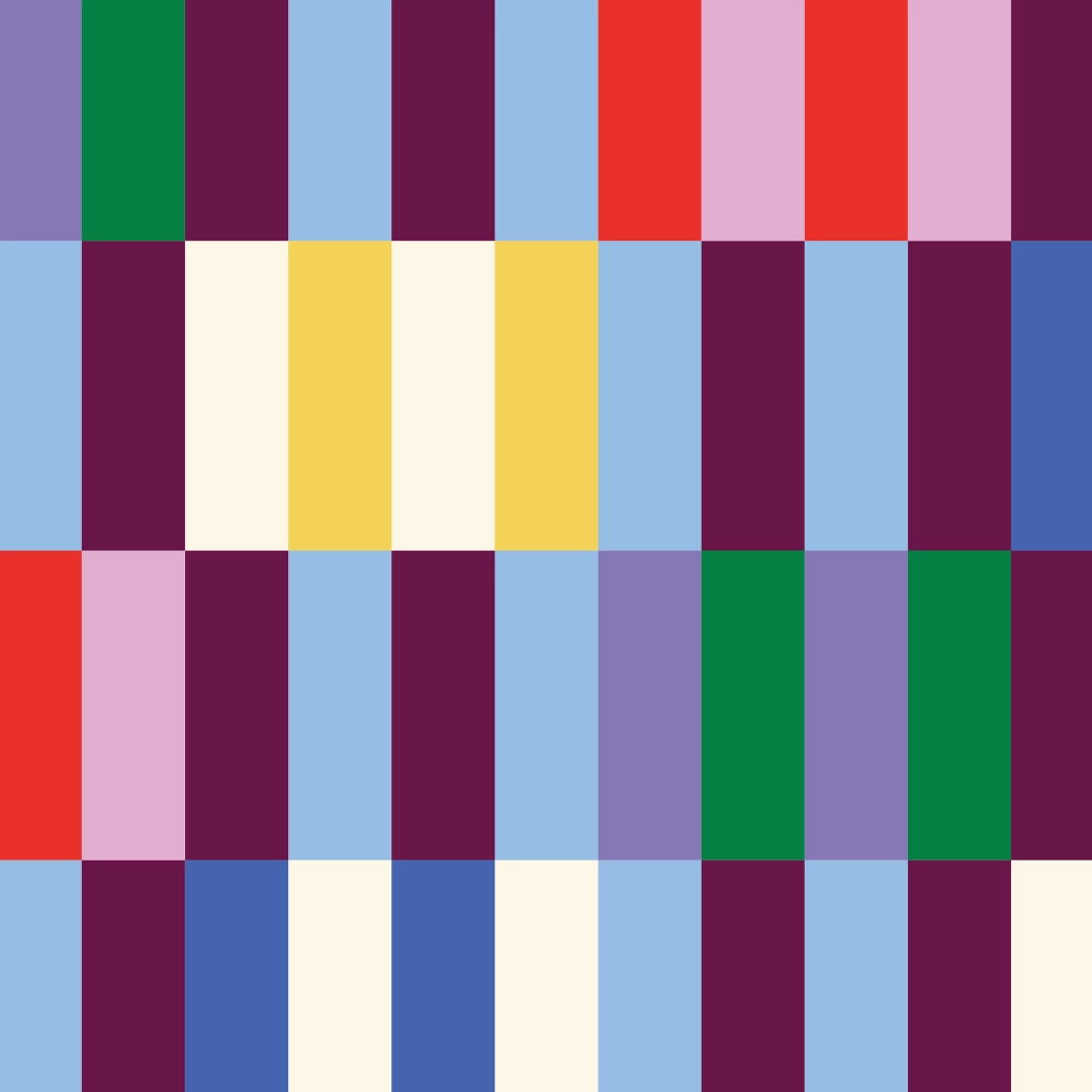 PROJECT TEN - "Multi Stripe"- LARGE Zip Pouch