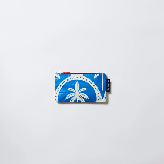 PROJECT TEN - "Blue Palm" TINY Zip Pouch