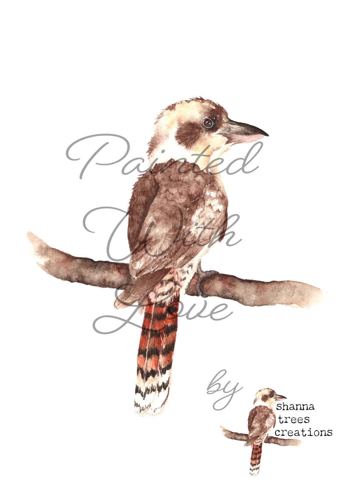 Shanna Trees Creations- "Kookaburra" A4 Art Print