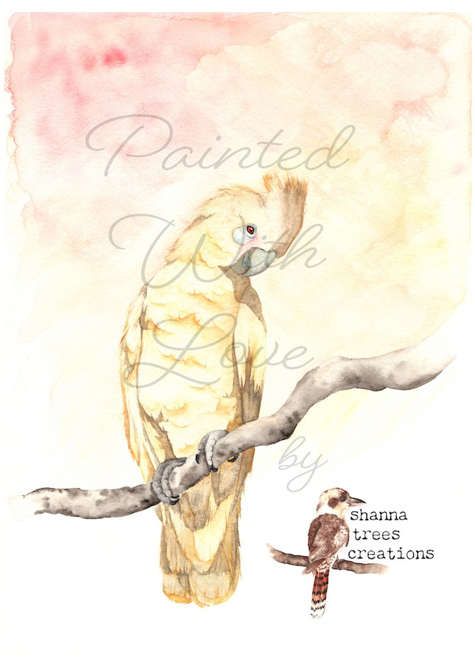 Shanna Trees Creations- "Corella" A4 Art Print