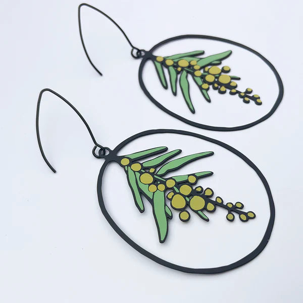 DENZ & CO- Wattle in Colour- DANGLE EARRINGS