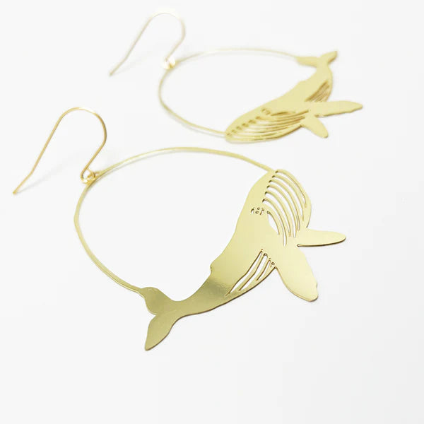 DENZ & CO - Whales in Gold - DANGLE EARRINGS