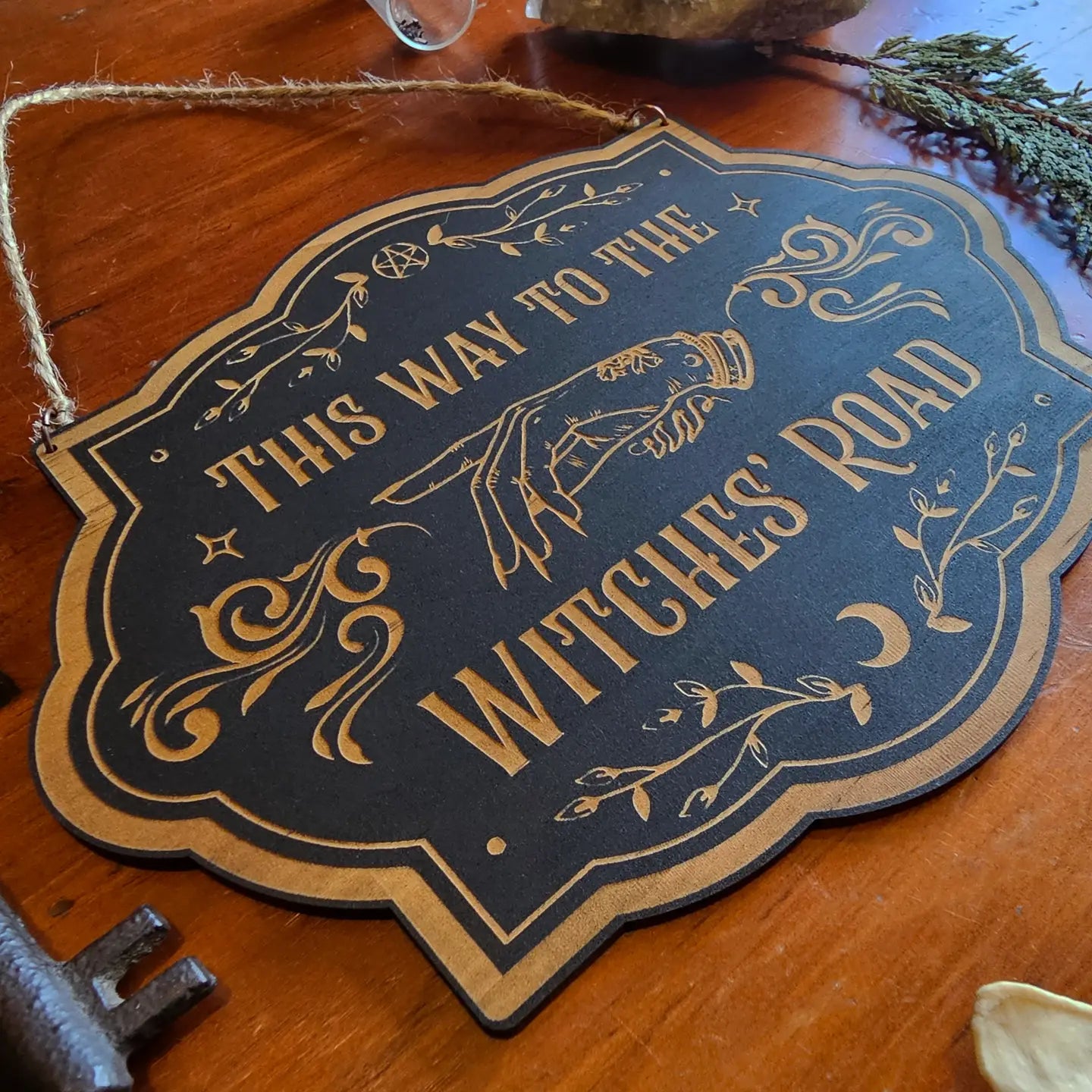 YISKA Witches' Road Sign