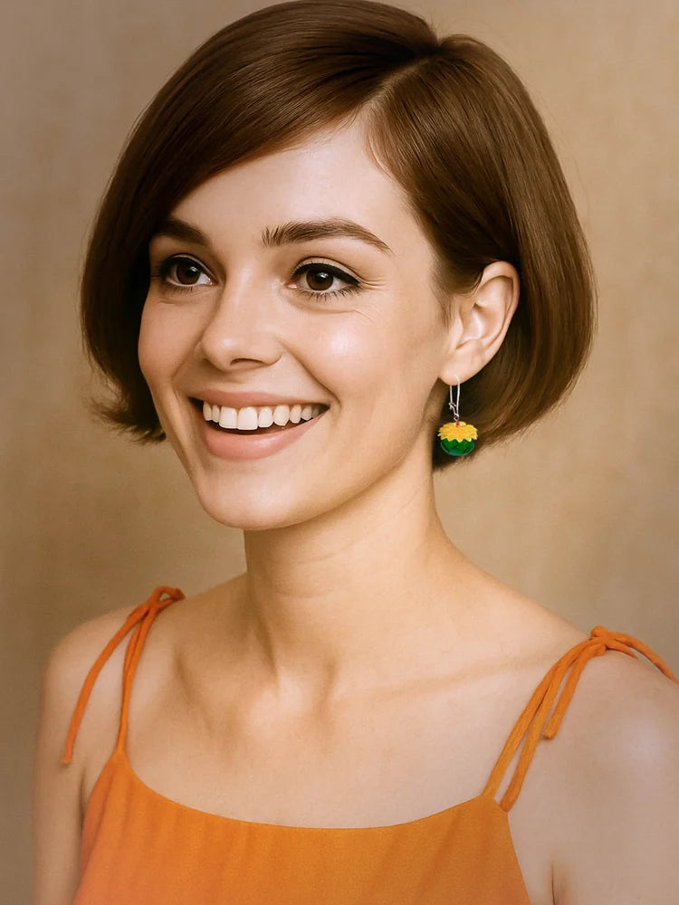 CLAIRE ISHINO- Dandelion Flower Earrings
