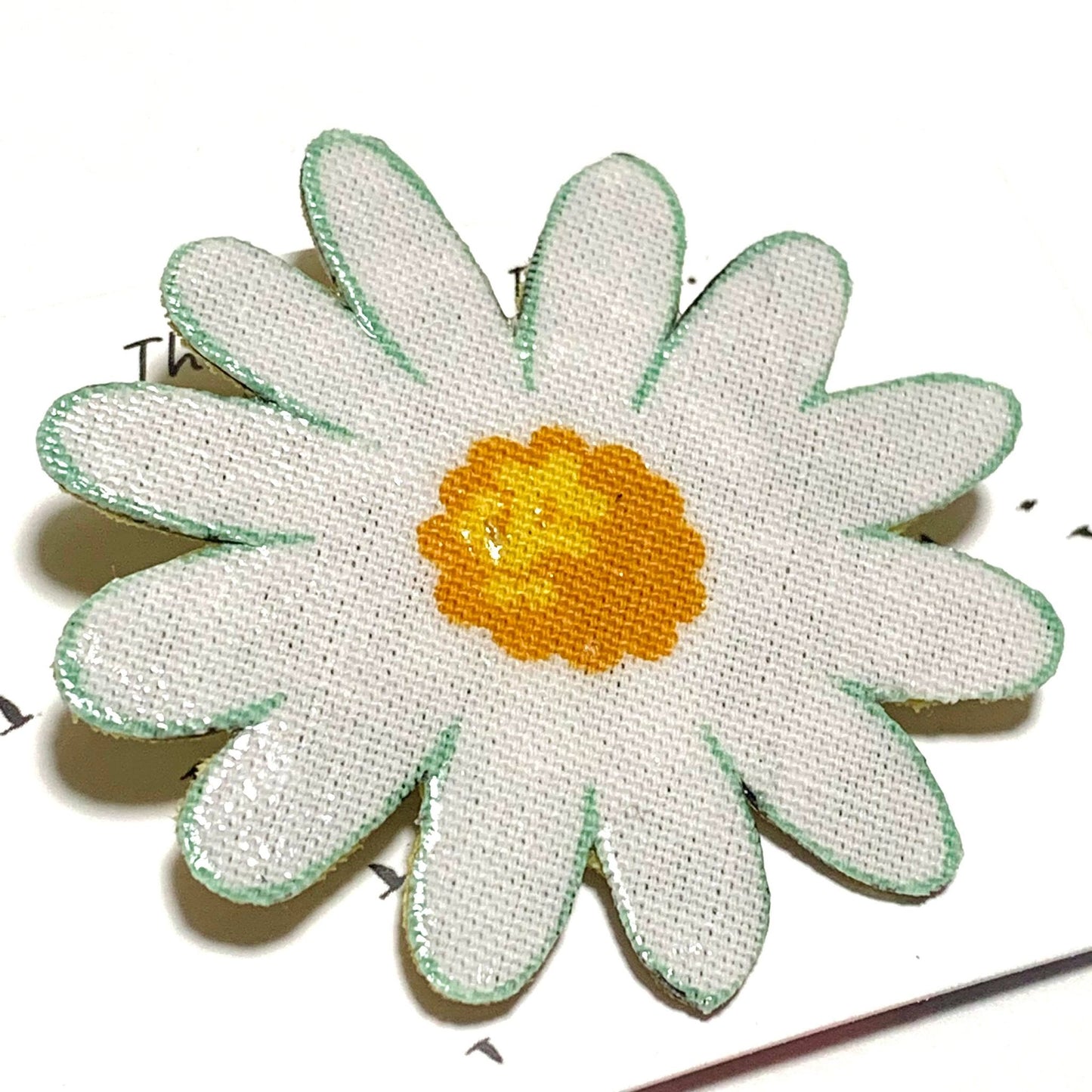 THIS BIRD HAS FLOWN- Daisy Fabric Remnant Brooches