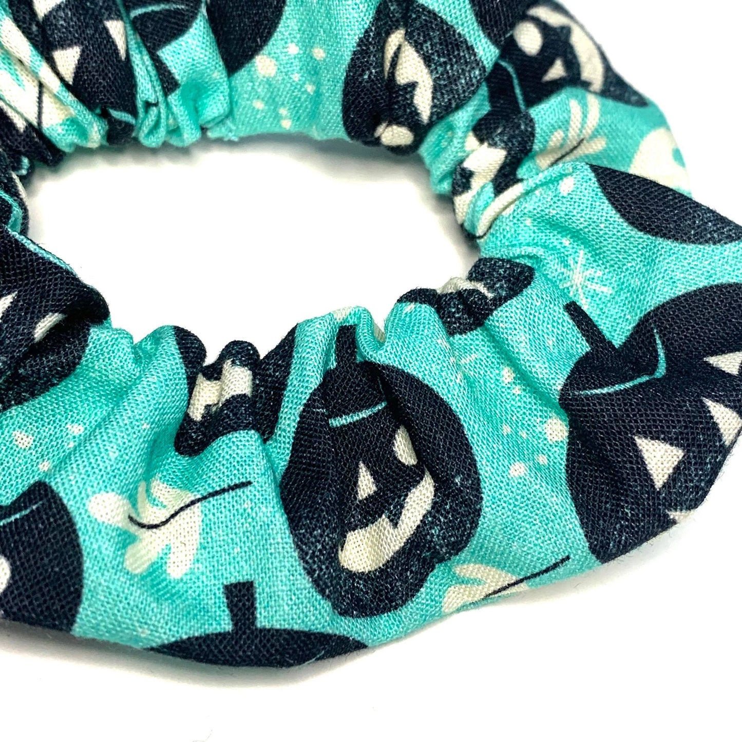 MAKIN' WHOOPEE - "Aqua Retro Jacks " Scrunchies