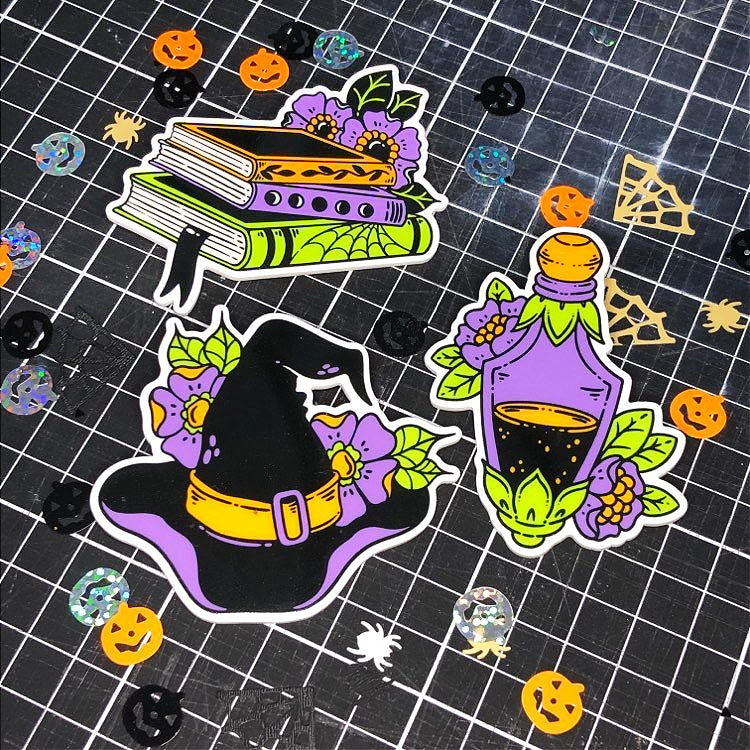 MAKIN' WHOOPEE - "Magical Trio" Limited Edition Halloween Brooch Set of 3