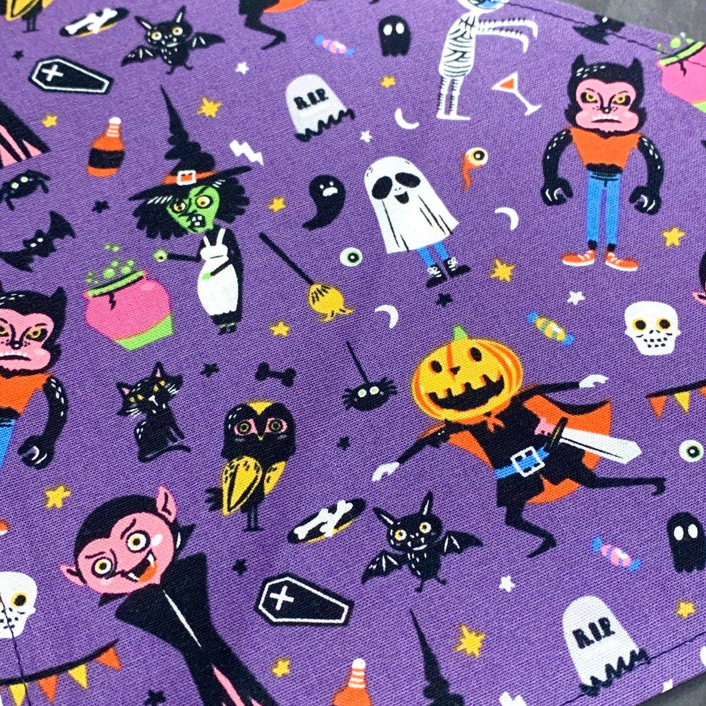 MAKIN' WHOOPEE - Medium Halloween Pet Bandana-Holy Moly Halloween/Scary Monsters