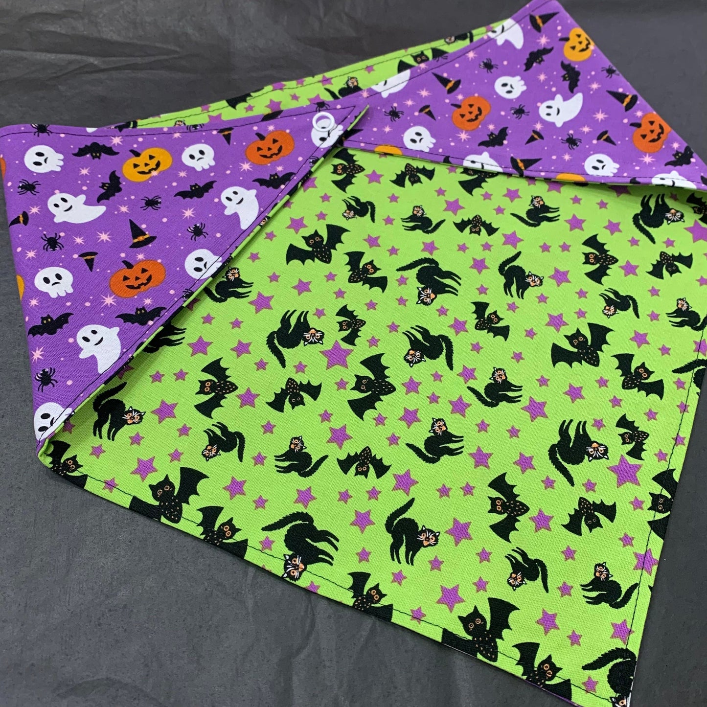 MAKIN' WHOOPEE - Extra Large Halloween Pet Bandana- Spooky Cute/Cats & Bats