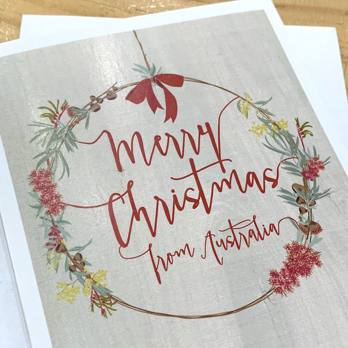 CANDLE BARK CREATIONS - Australian Wreath Christmas Cards