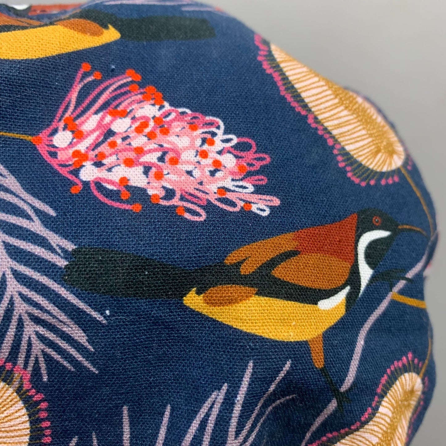 Teacups n Quilts- Honeyeater with Grevillea Ponytail Fabric Hat - Adult Size