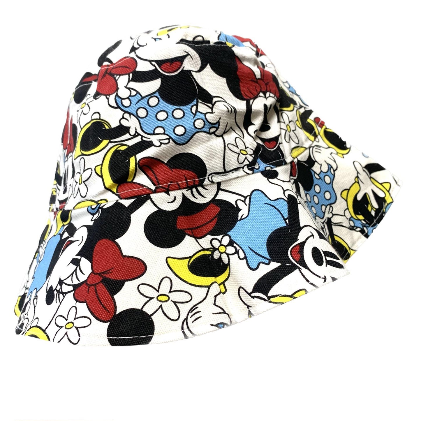 Teacups n Quilts- Minnie Mouse Fabric Hat- Kids Size Large
